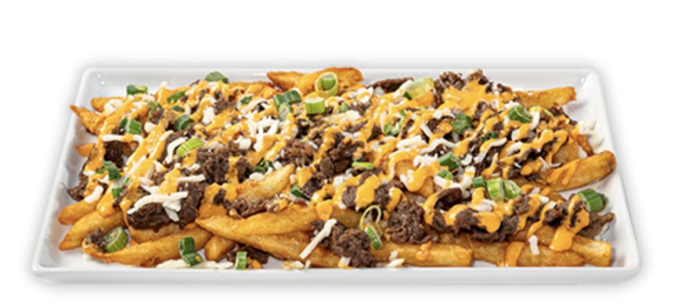 Bonchon bulgogi fries topped with beef and sauce